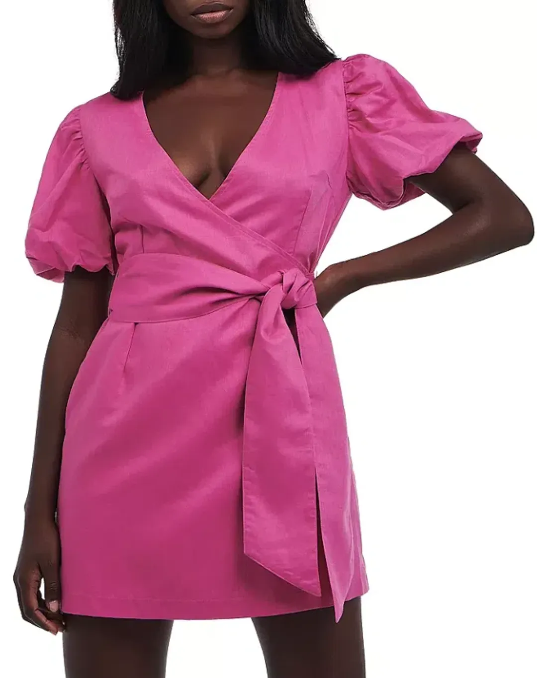 Charlie Holiday Marguax Wrap Dress Pink Size 6 for rent on The Volte - main image