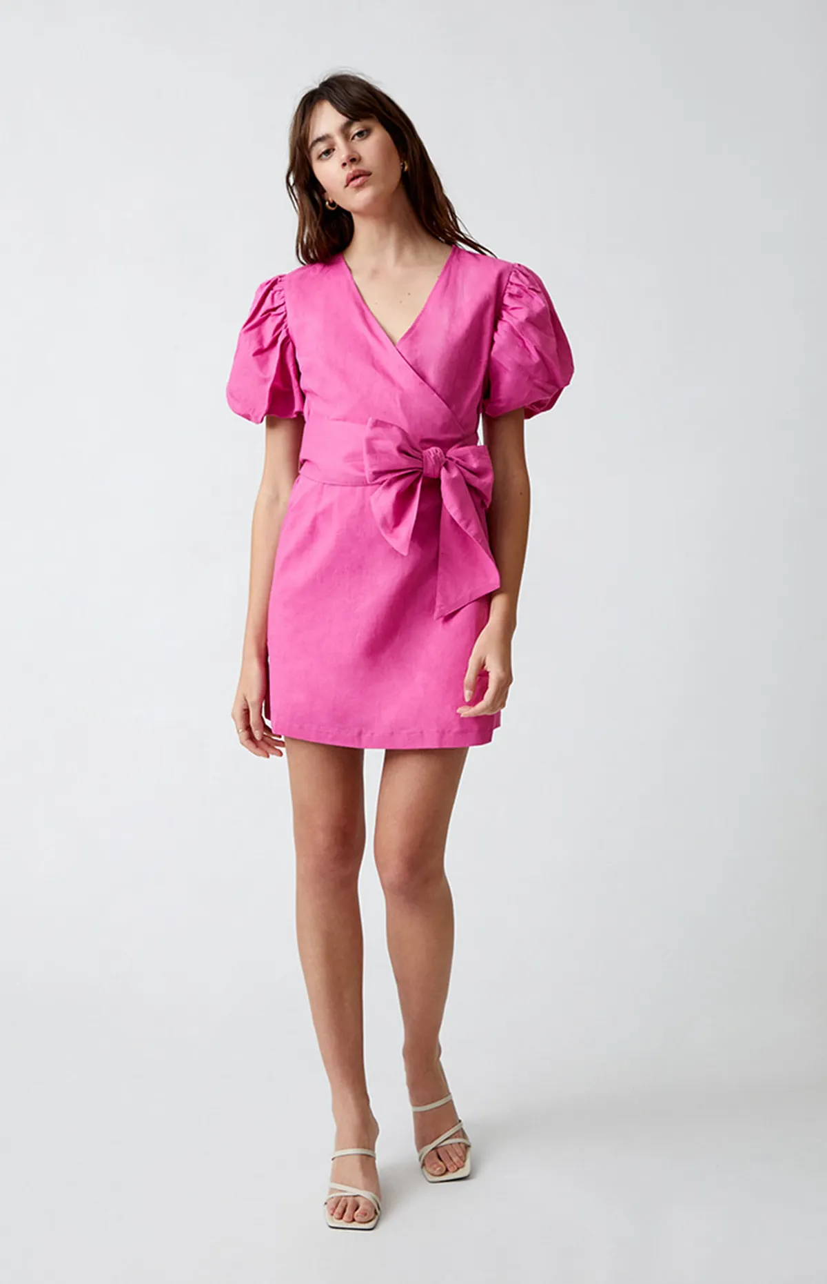 Charlie Holiday Marguax Wrap Dress Pink Size 6 - Image 1