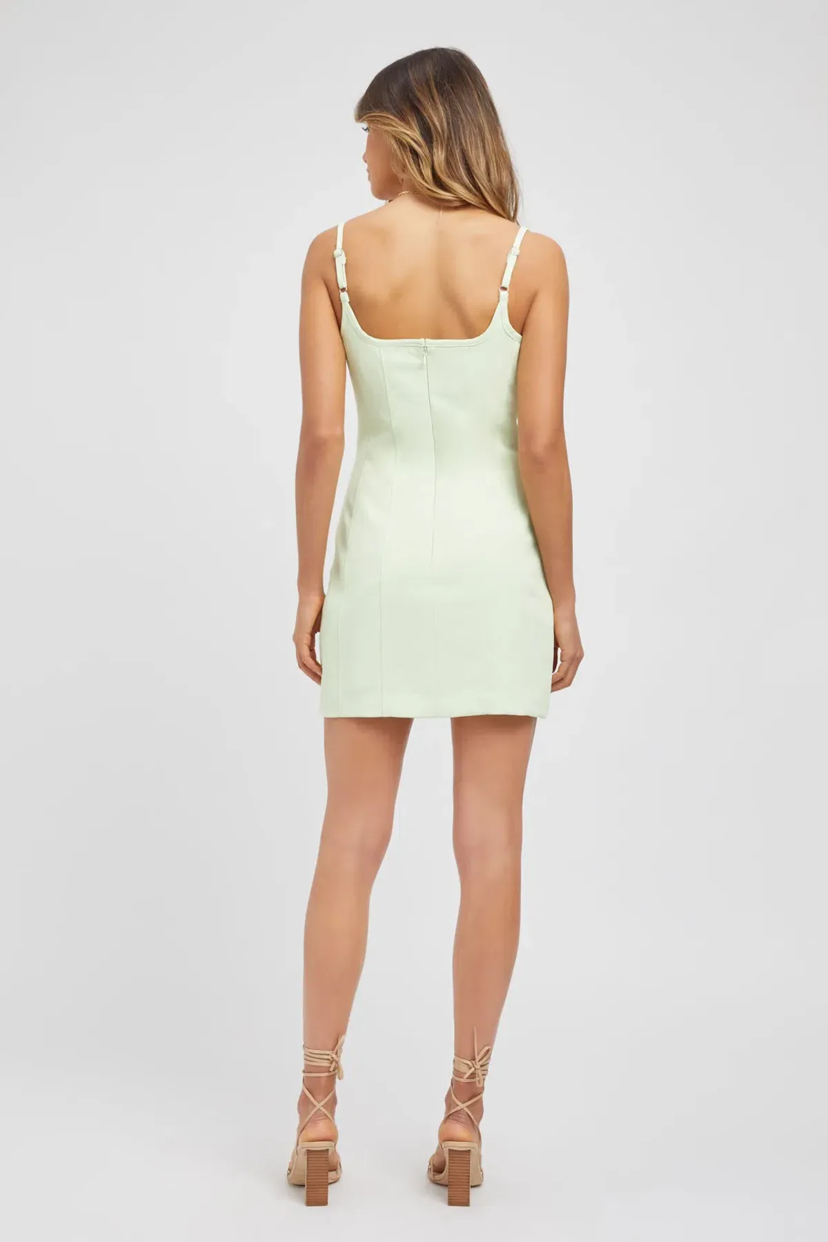 Kookai Oyster Panel Dress Green Size 8 - Image 2