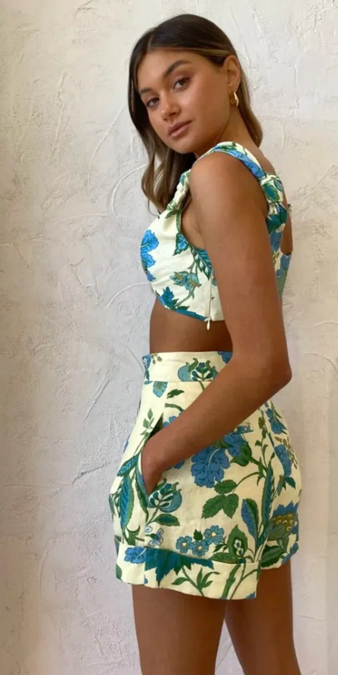 Sir The Label Alexandre Knot Bralette Size 8 and Short Size 10 Set Print for rent on The Volte - main image