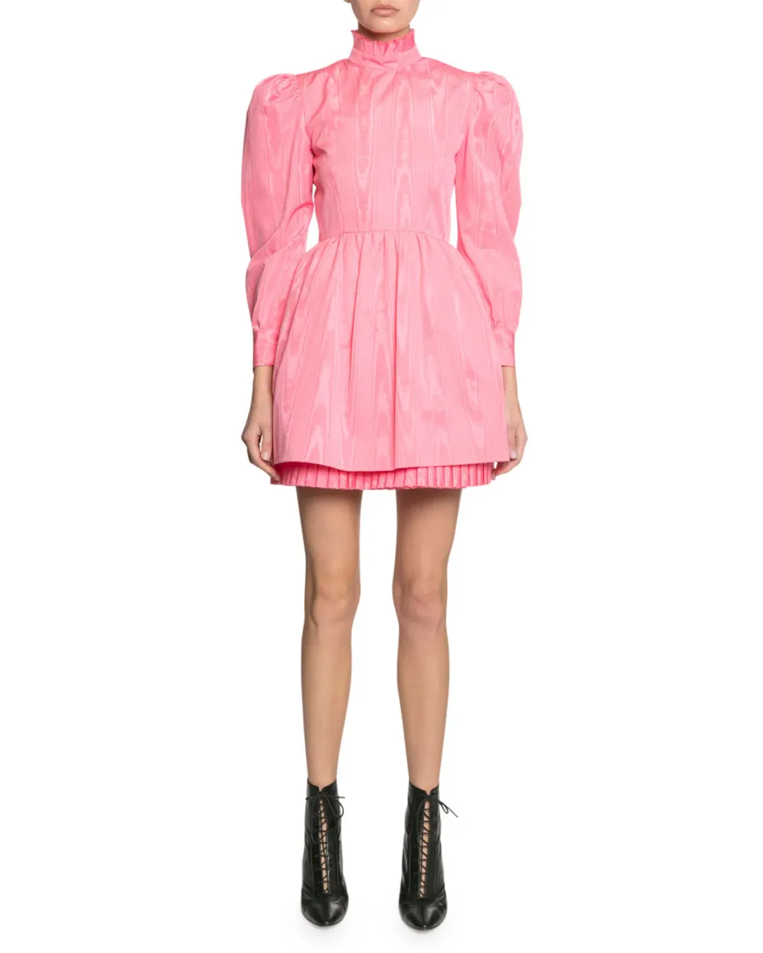 Marc Jacobs The Prairie Moire Mini Dress Pink Size 4 for rent on The Volte - main image
