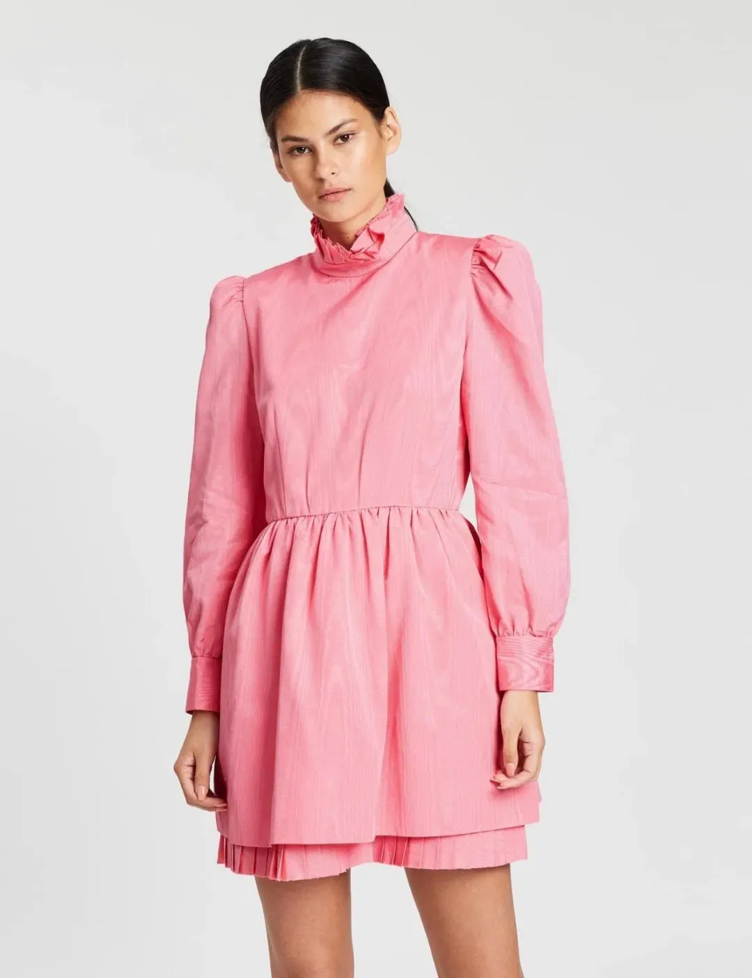 Marc Jacobs The Prairie Moire Mini Dress Pink Size 4 for rent on The Volte - main image