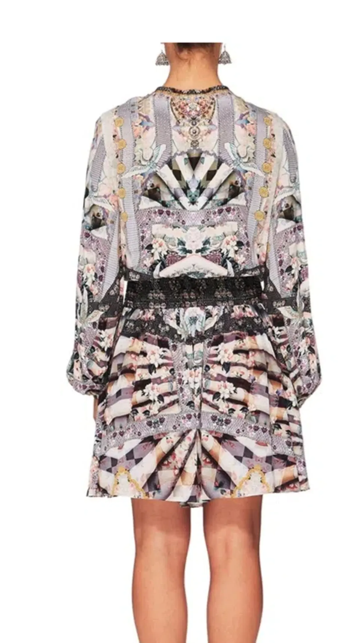 Camilla Shirred Relaxed Short Dress In Her Shoes Size 12 - Image 3