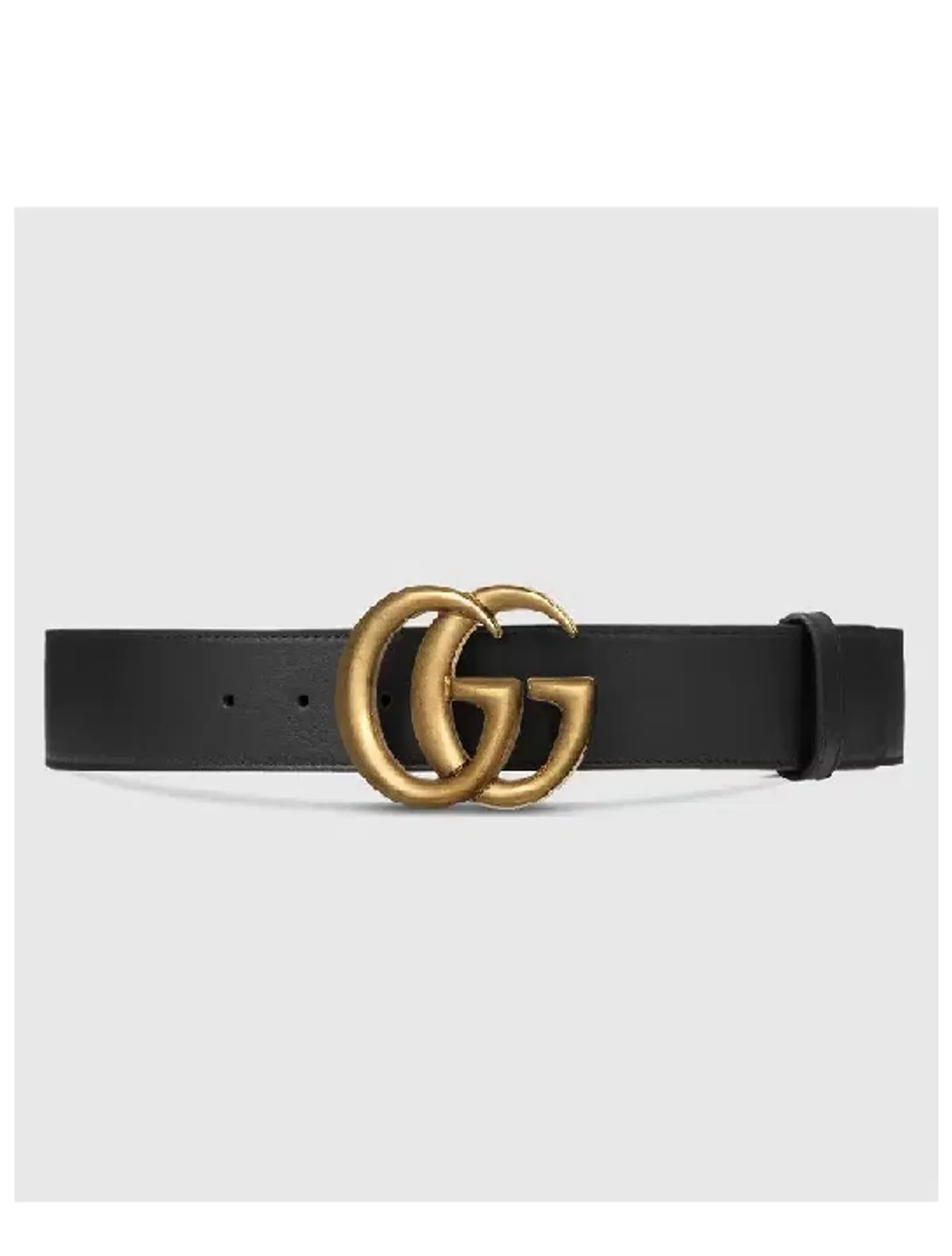 Leather Belt with Double G Buckle - Image 1