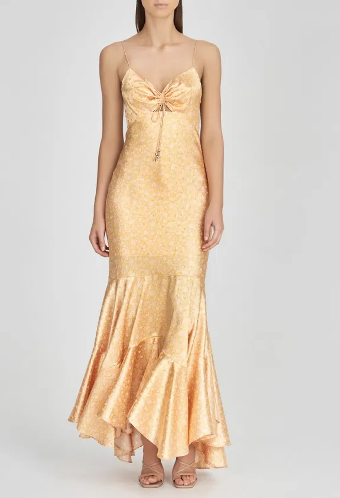 Significant Other Sofia Dress in Champagne Pansy Yellow Size 10 for rent on The Volte - main image