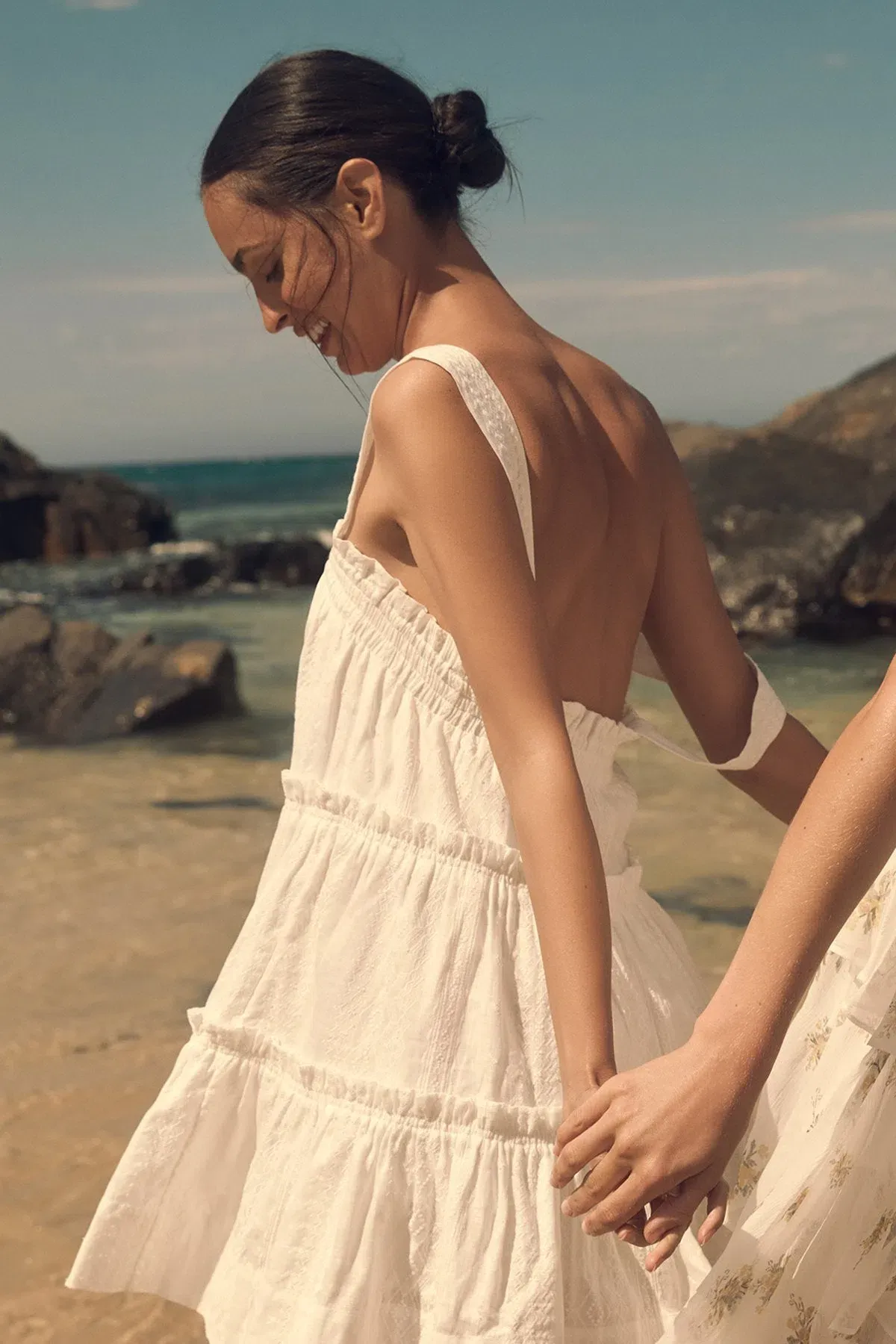 Shona Joy Cosmo Tiered Frill Mini Dress White Size 14 - Image 7