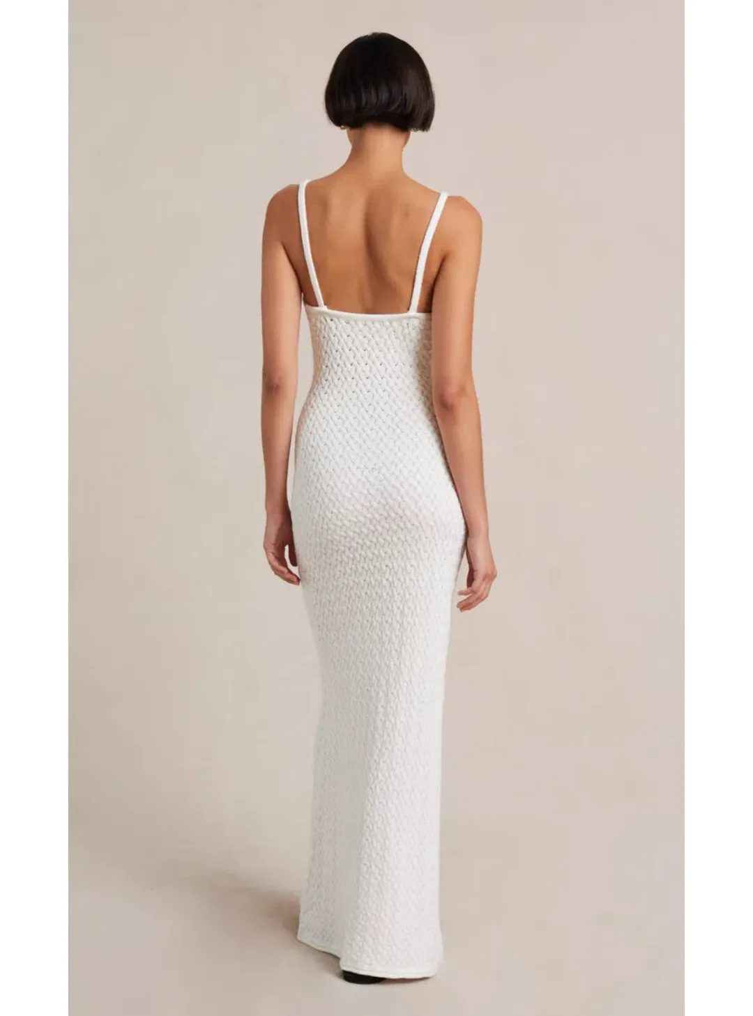 Bec & Bridge Effie Knit Key Dress White Size AU 6  for rent on The Volte - main image