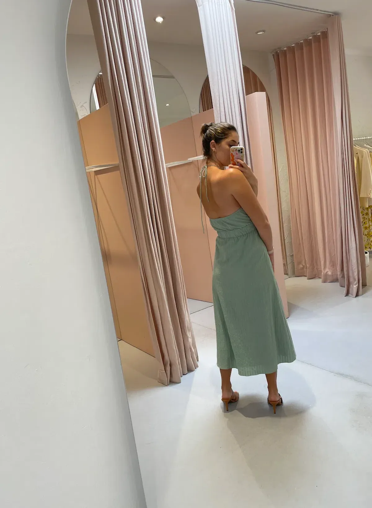 By Nicola Sage Halter Dress Green Size 8 - Image 2