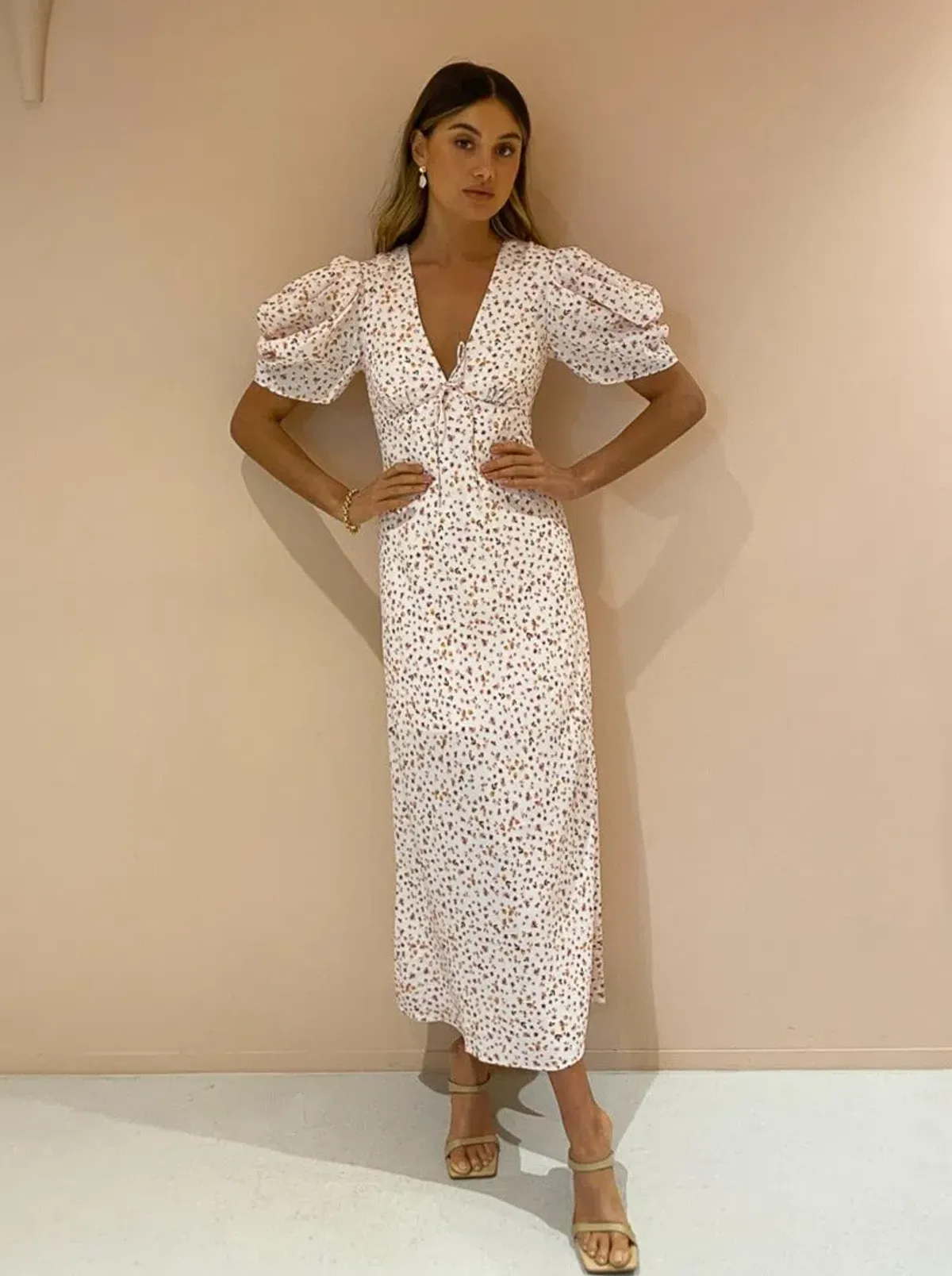 Significant Other Malarie Dress Ditsy Wild Flowers Print Size 8 - Image 2