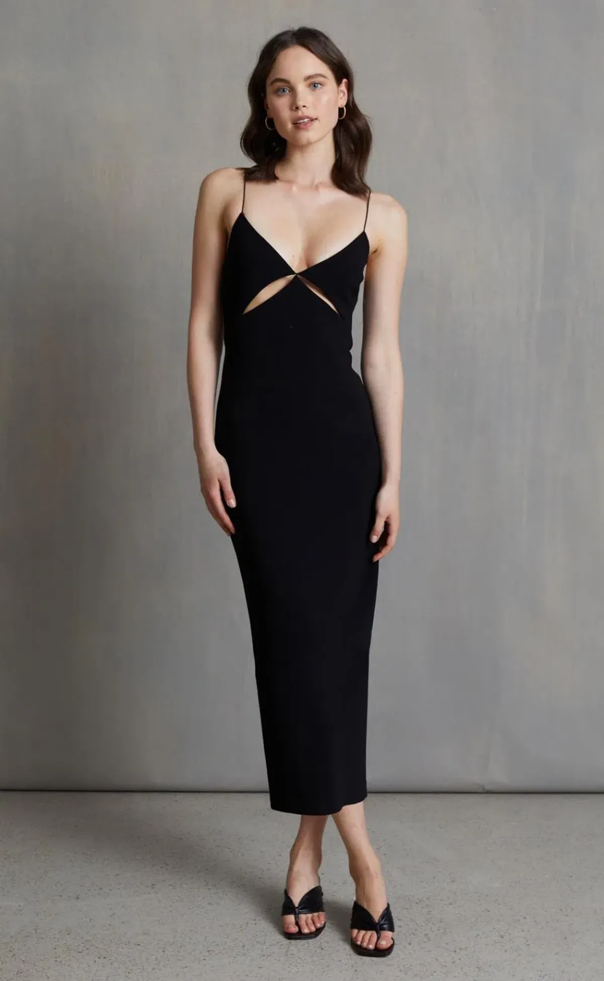 Bec and Bridge Be Mine Cut Out Midi Dress Black Size 10 - Image 1