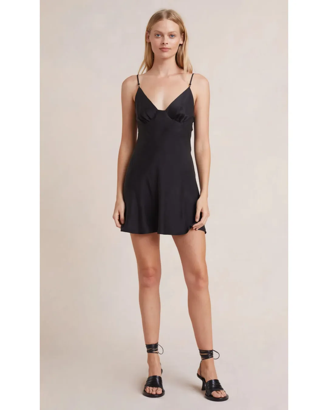 Bec & Bridge Casablanca V Mini Dress Black Size AU 10 for rent on The Volte - main image