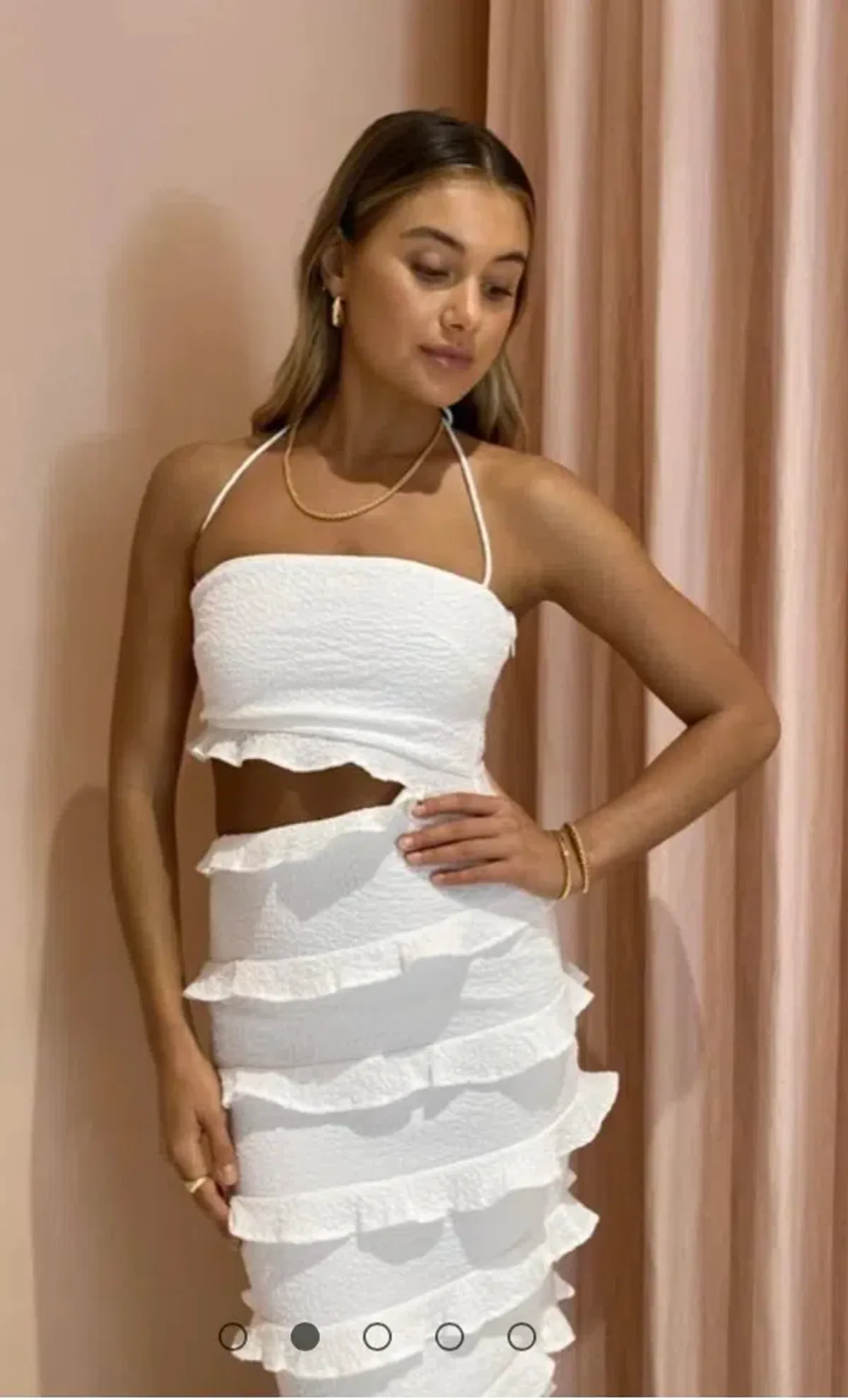 By Nicola Halo Midi Dress White Size 10 - Image 7