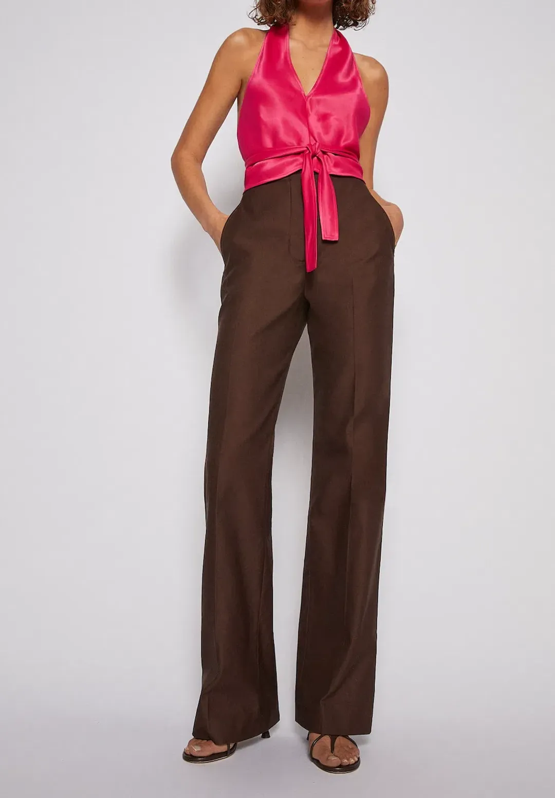 Scanlan Theodore Satin Drape Set Pink Size AU 6 for rent on The Volte - main image