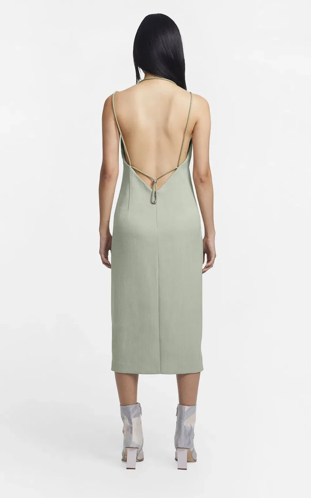 Dion Lee Macrame Slip Dress Green Size 8 for rent on The Volte - main image
