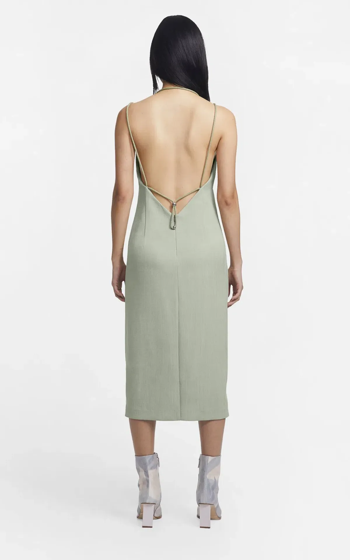 Dion Lee Macrame Slip Dress Green Size 8 - Image 2