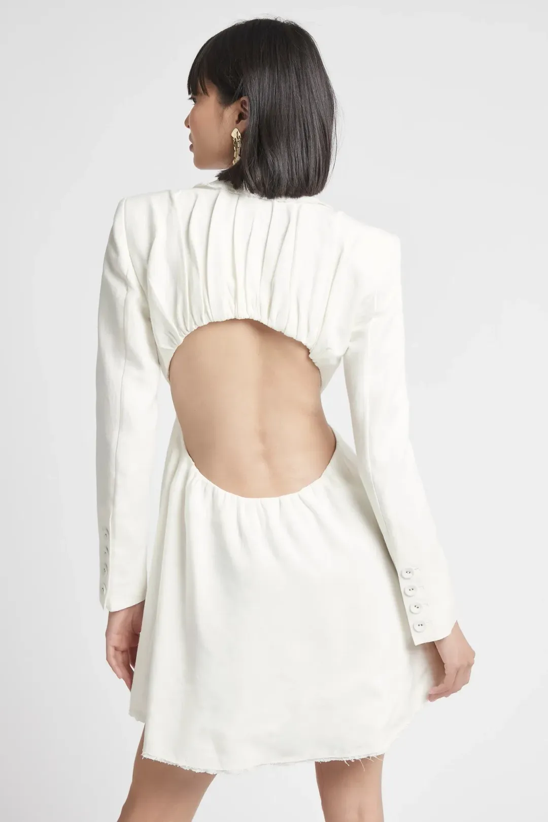 Aje Martino Cut Out Blazer Dress White Size 8 for rent on The Volte - main image