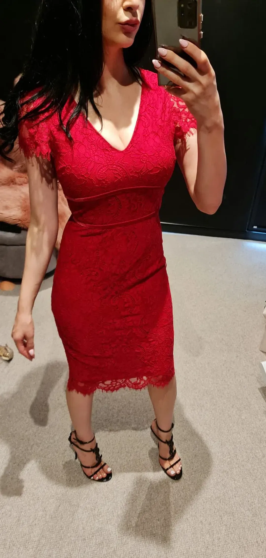Alannah Hill Late Night Dress Red Size 6 for rent on The Volte - main image
