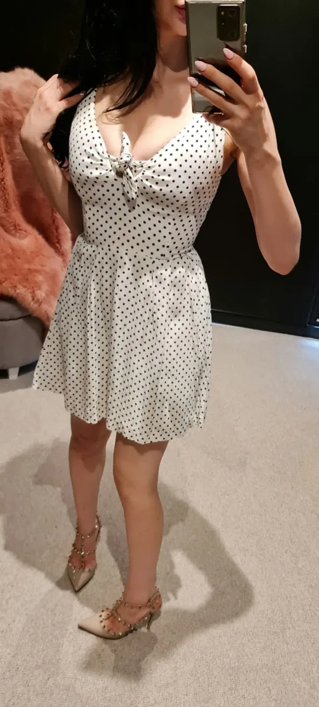 Alannah Hill Polka Dots Mini Dress Print Size 6 for rent on The Volte - main image