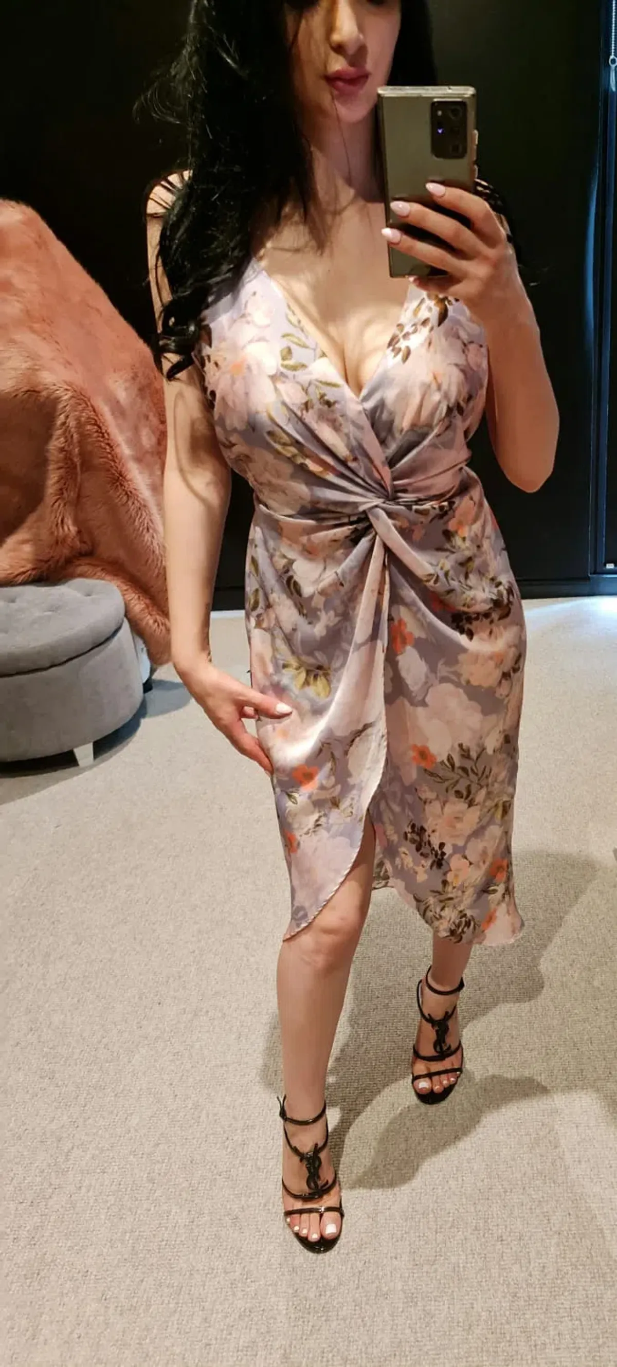 Sheike Floral Midi Dress Print Size 6 - Image 2