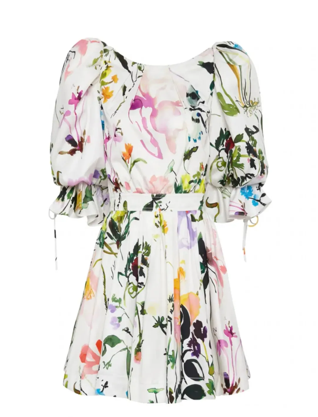 Aje Drift Puff Sleeve Mini Dress Print Size 10 for rent on The Volte - main image