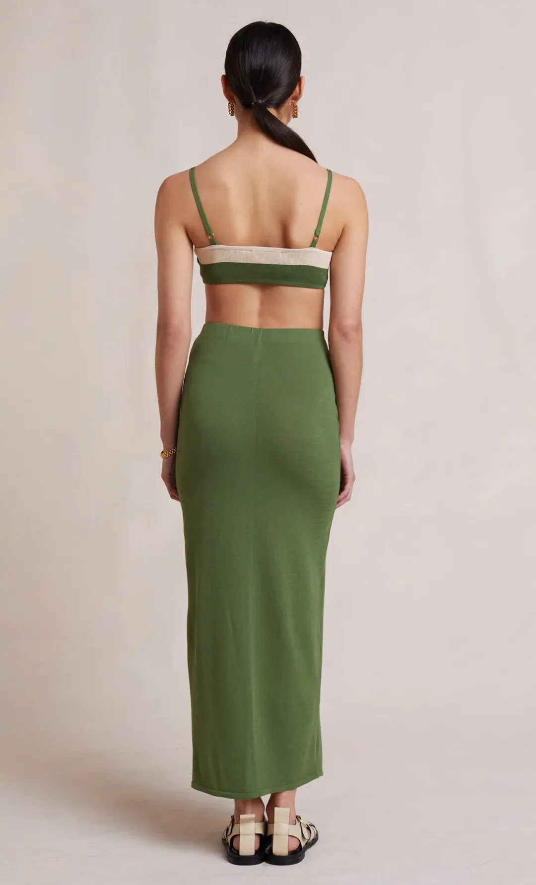 Bec & Bridge Miranda Knit Top and Skirt Set Green Size 8 for rent on The Volte - main image