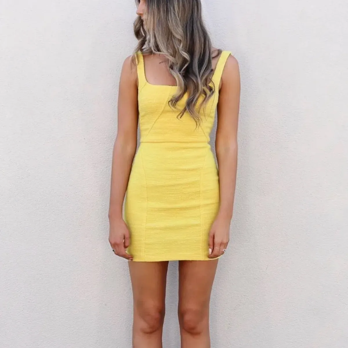 Bec & Bridge Clemence Mini Dress Yellow Size AU 6 - Image 1