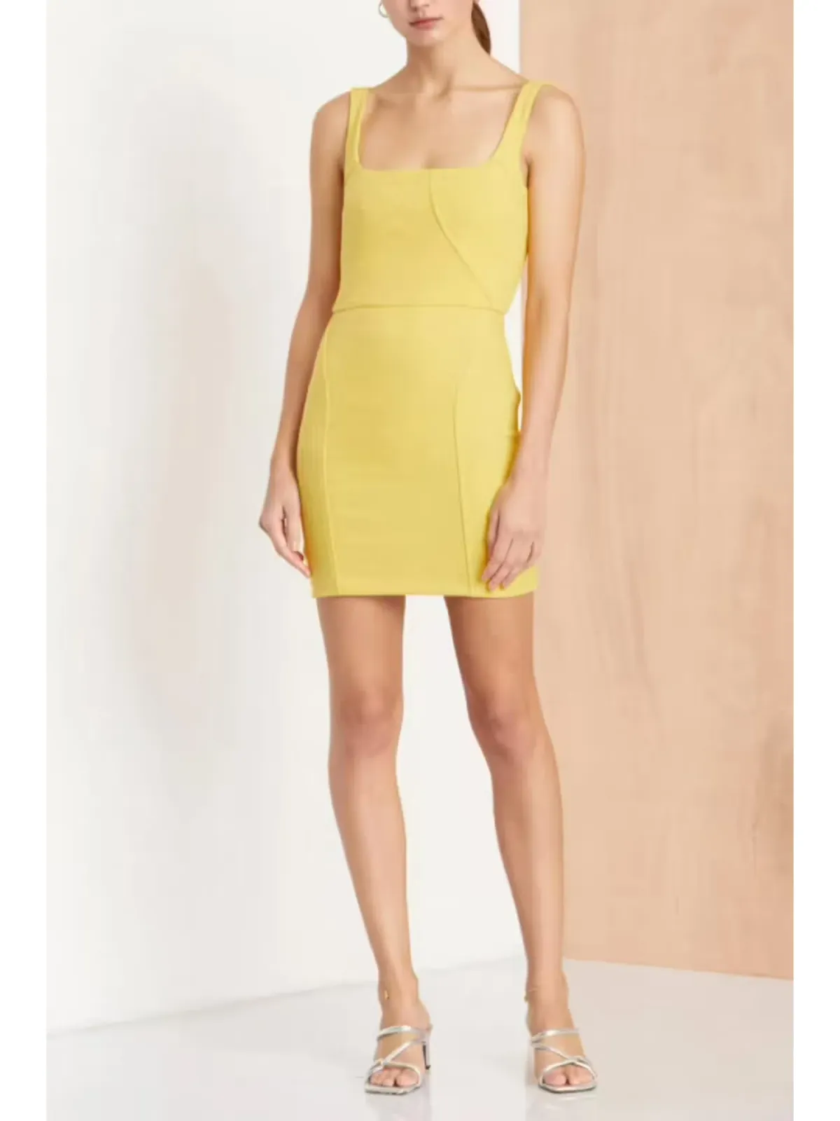 Bec & Bridge Clemence Mini Dress Yellow Size AU 6 - Image 3