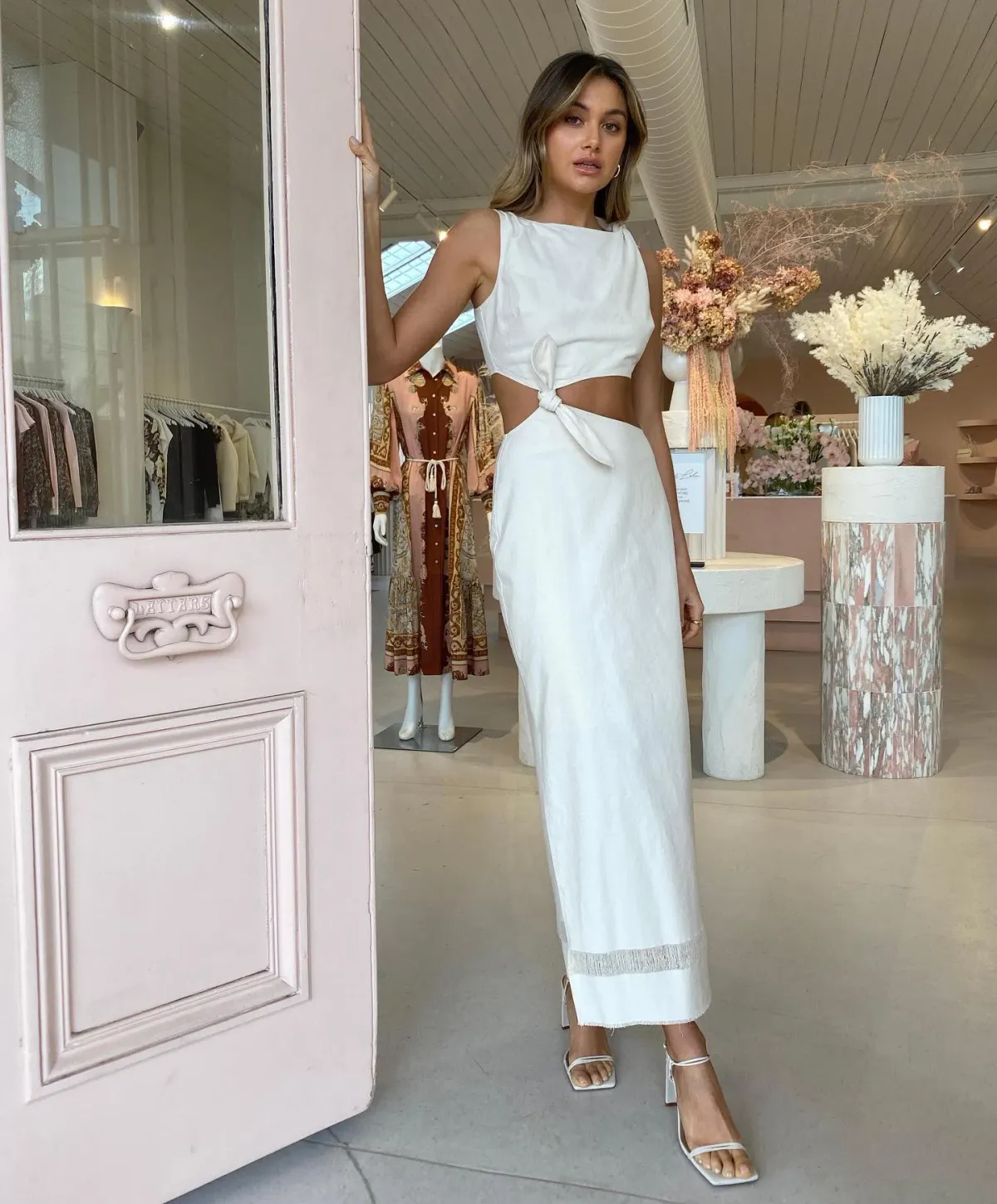 Sir the Label Marne Knot Dress in Natural Cream Size 8  - Image 5