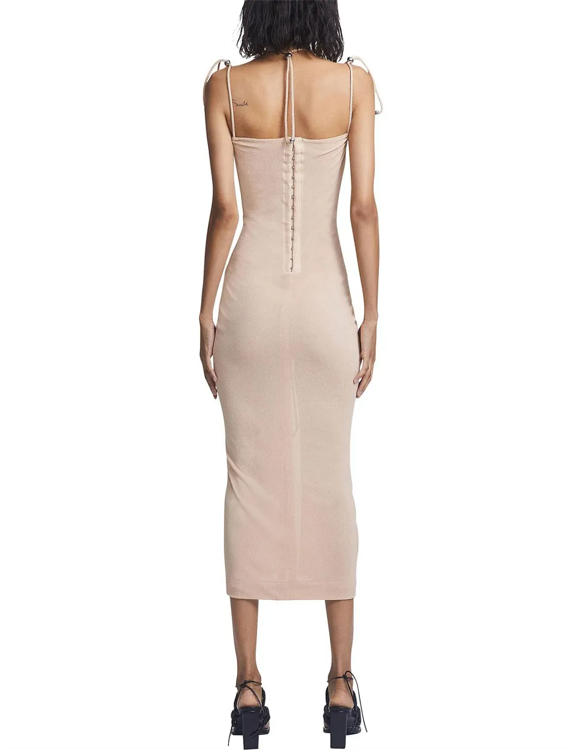 Dion Lee Gathered Butterfly Dress Beige Size 8 - Image 2