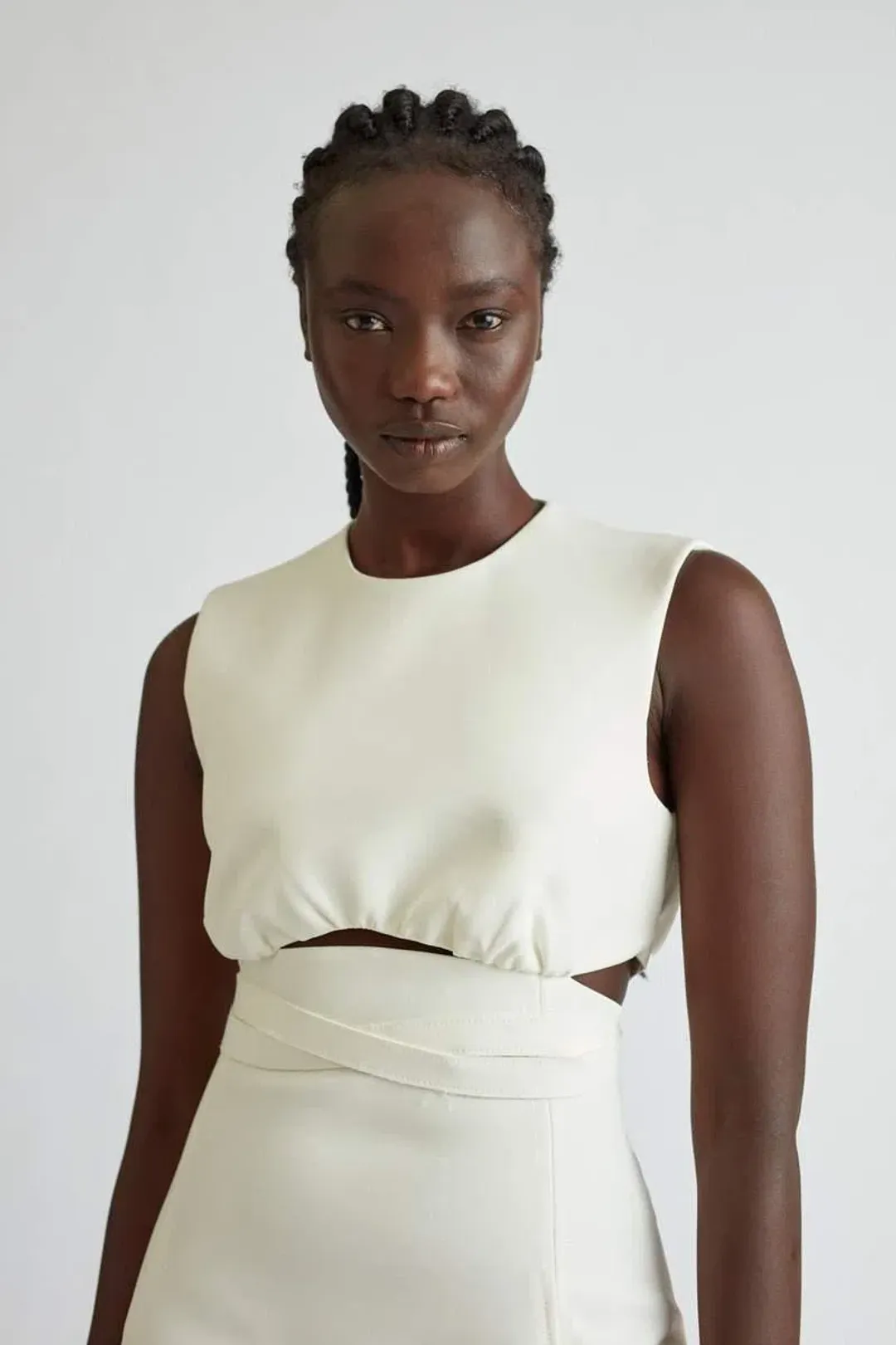 Camilla & Marc Morgan Cutout Dress White Size 6 for rent on The Volte - main image