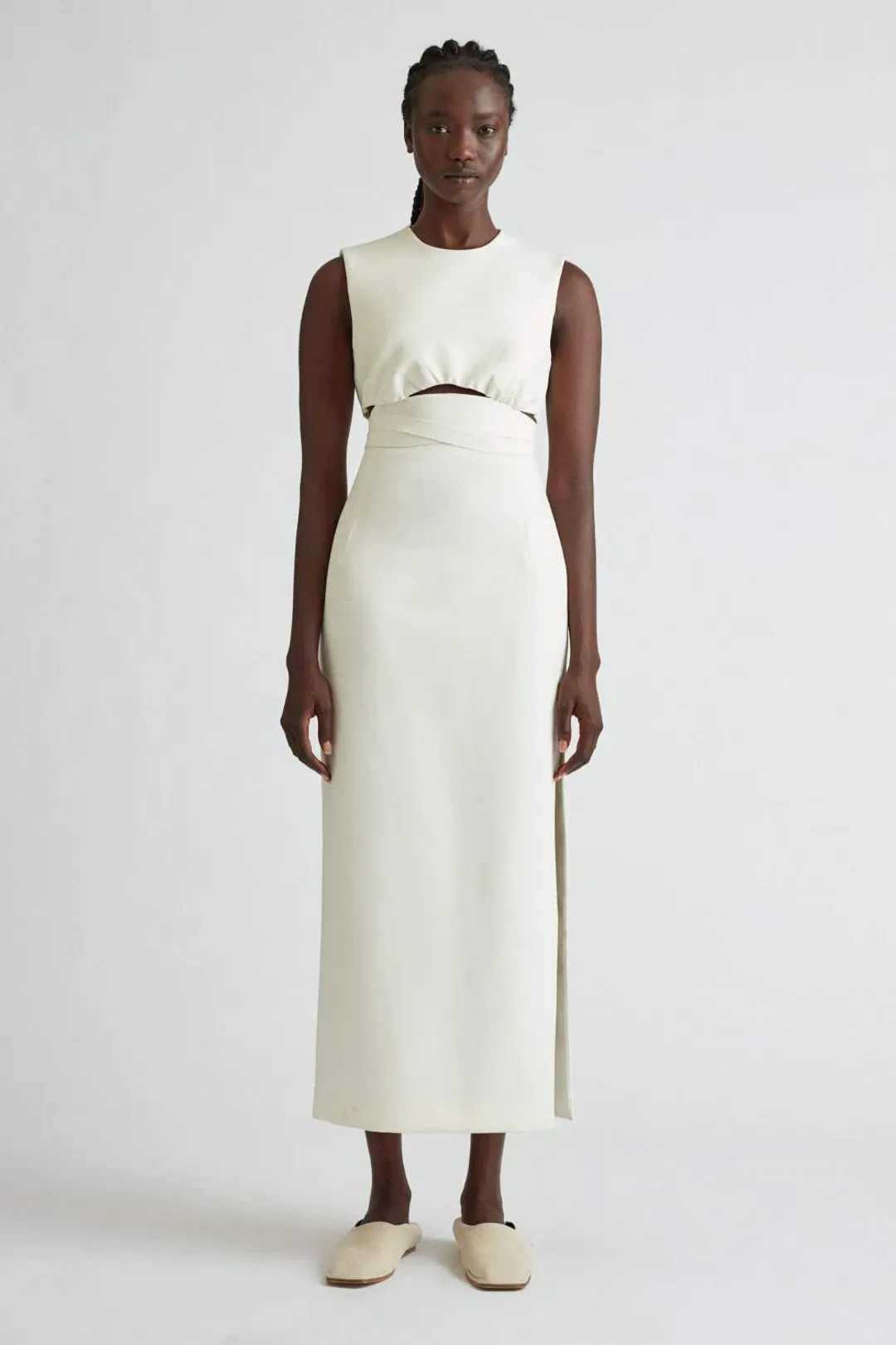 Camilla & Marc Morgan Cutout Dress White Size 6 for rent on The Volte - main image