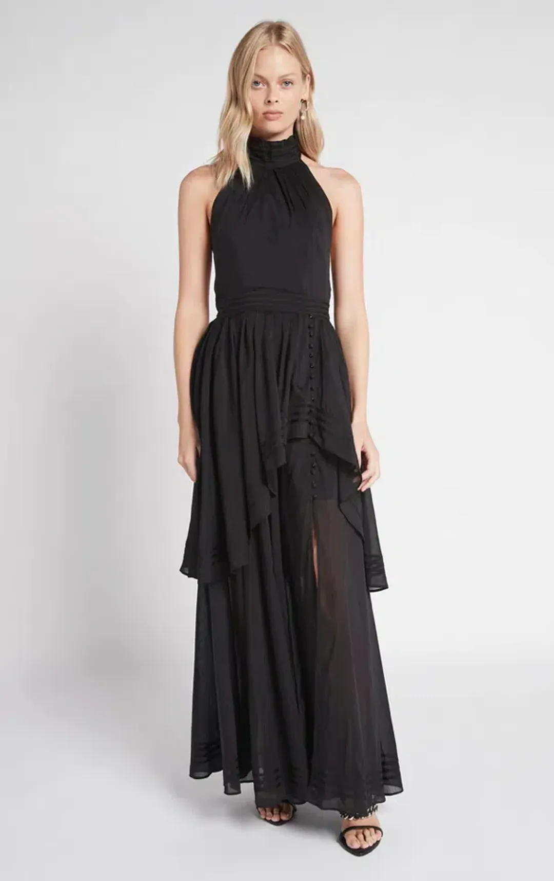 Aje Bungalow Sienna Dress Black Size 12 for rent on The Volte - main image