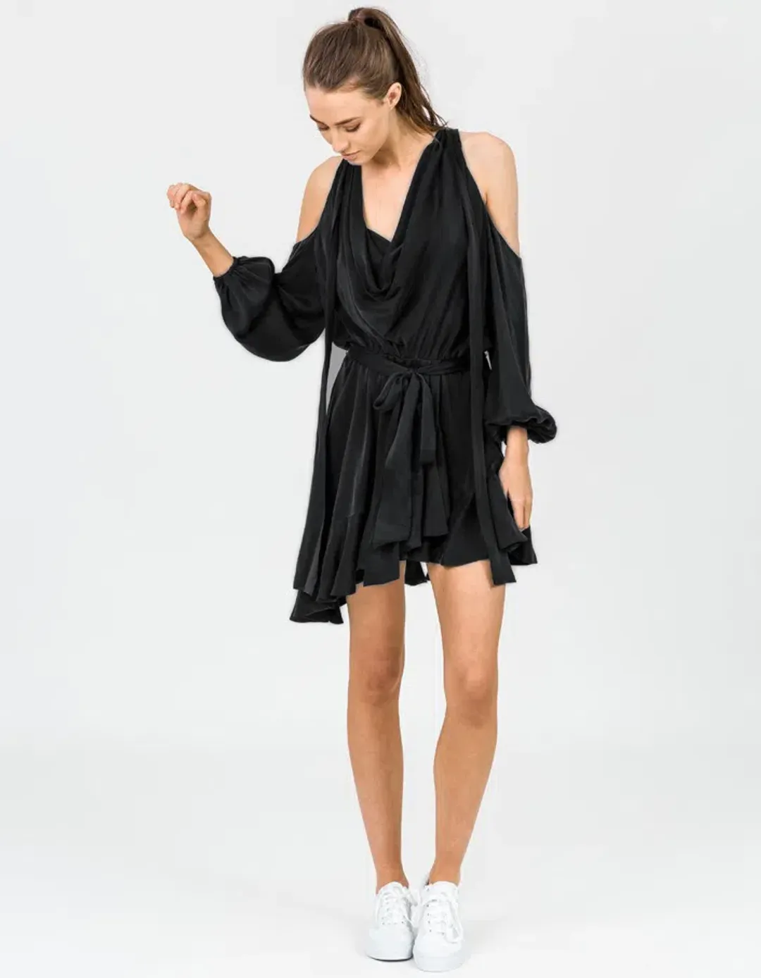 Zimmermann Sueded Billow Playsuit Black Size 0/Au 8 for rent on The Volte - main image