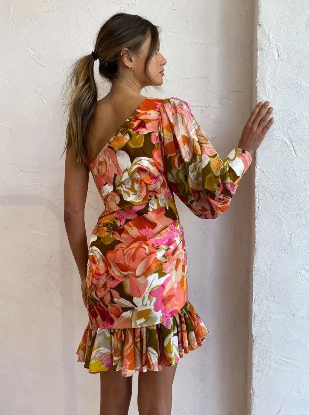 Acler Lawson Dress Pink Bouquet Size 6 for rent on The Volte - main image