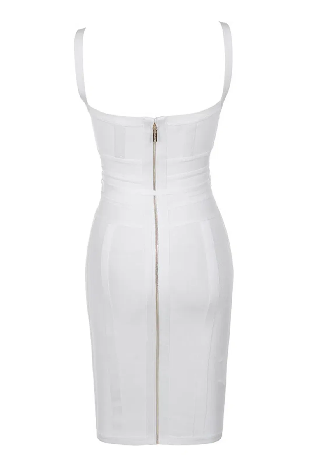 House of CB Belice Tie Waist Bandage Midi Dress White Size 6 for rent on The Volte - main image