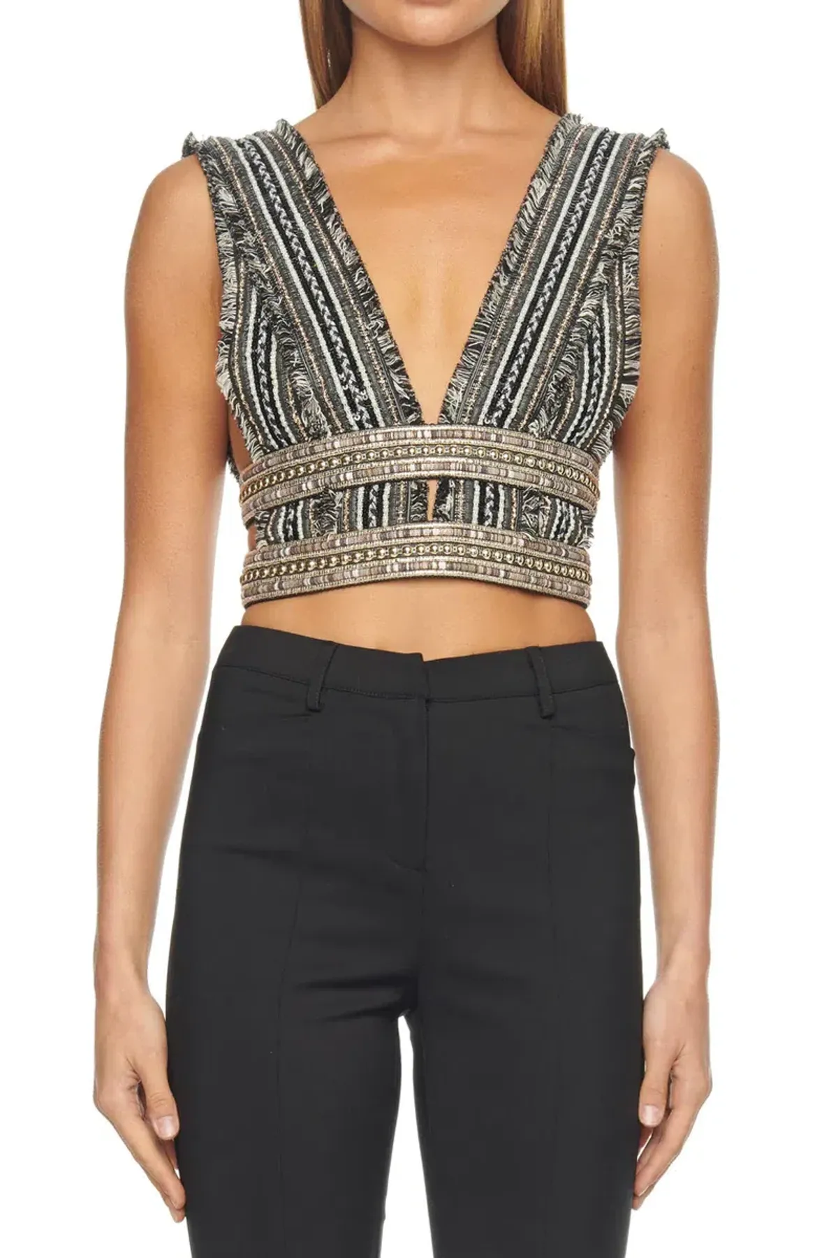 Eliya the Label Barbados Crop Top Beaded Size M - Image 2