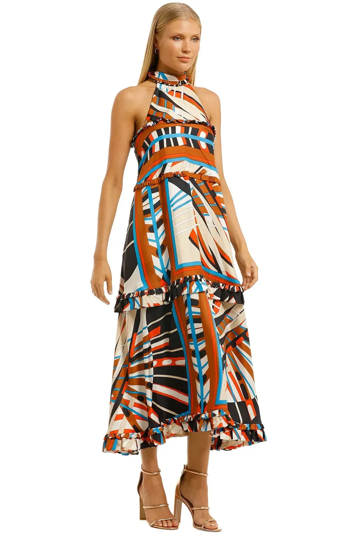 Scanlan Theodore Geometric Dress Print Size 8 - Image 1