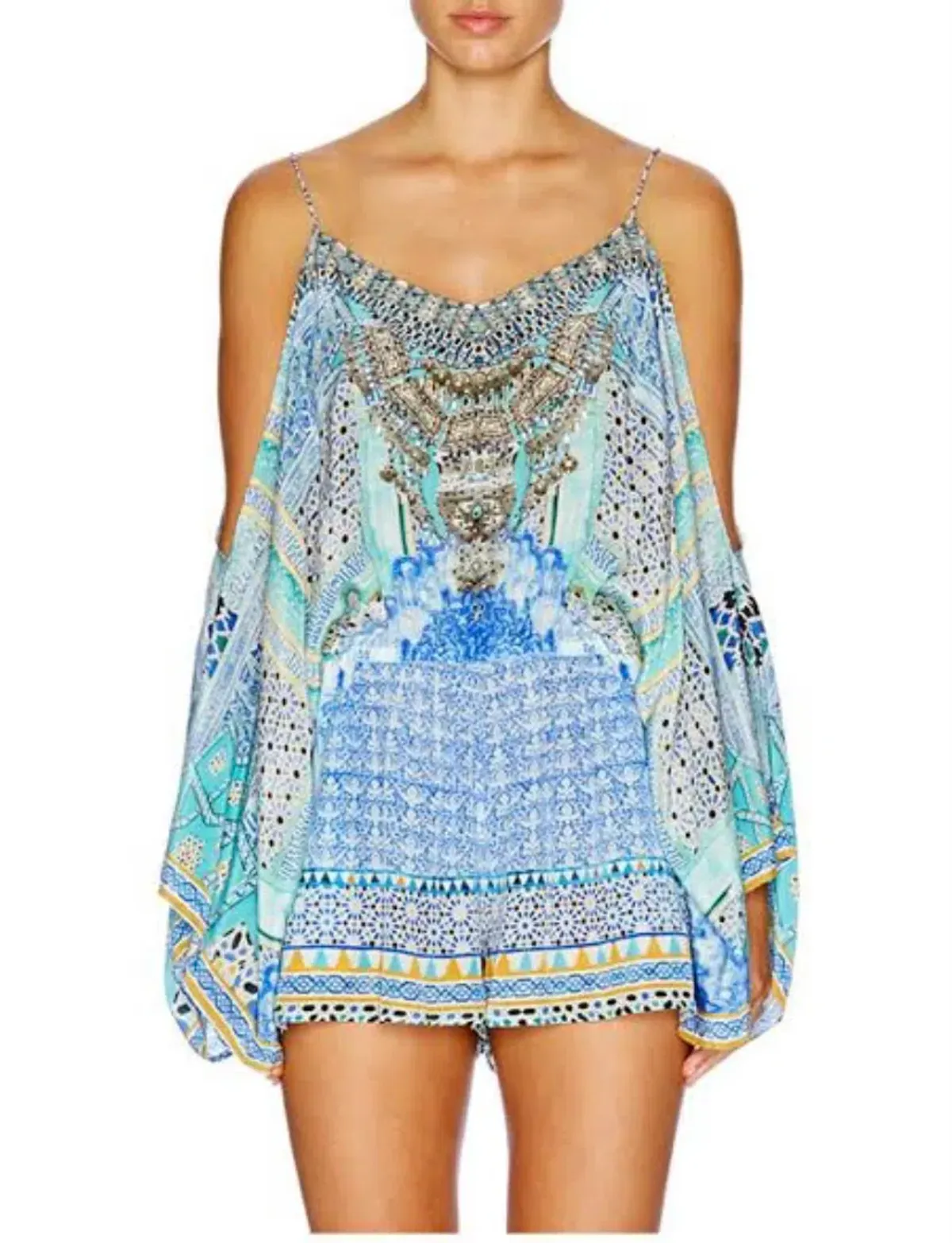 Camilla Sultans Gate Drop Shoulder Playsuit Print Size 8 - Image 1