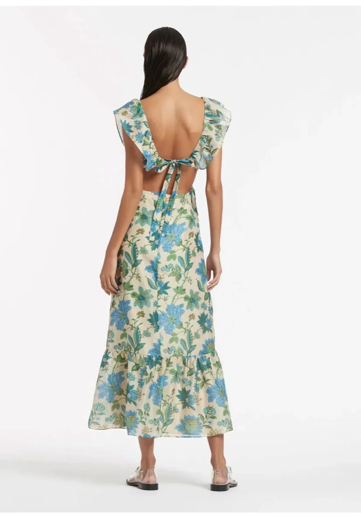 Sir the Label Celia Frill Midi Dress in Marguerite Size 8 - Image 6