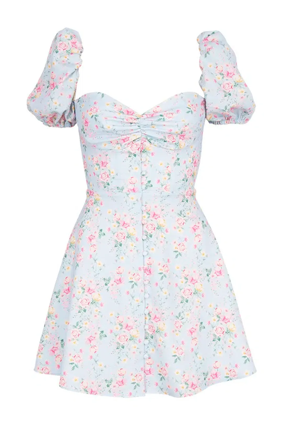 House Of CB Aria Mini Sundress Blue Floral Size S / Au 8 for rent on The Volte - main image