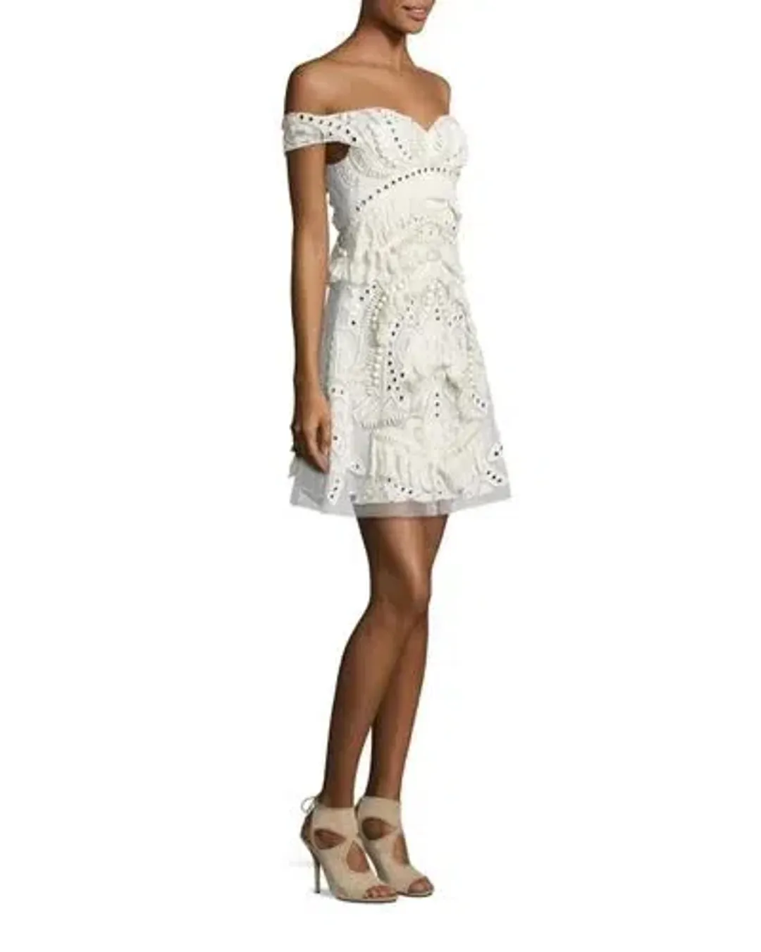 Thurley Stars Align Dress White Size 10  for rent on The Volte - main image