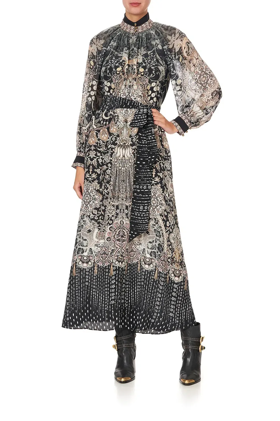 Camilla Raglan Sleeve Midi Shirt Dress Dust Her Off Size 14 for rent on The Volte - main image