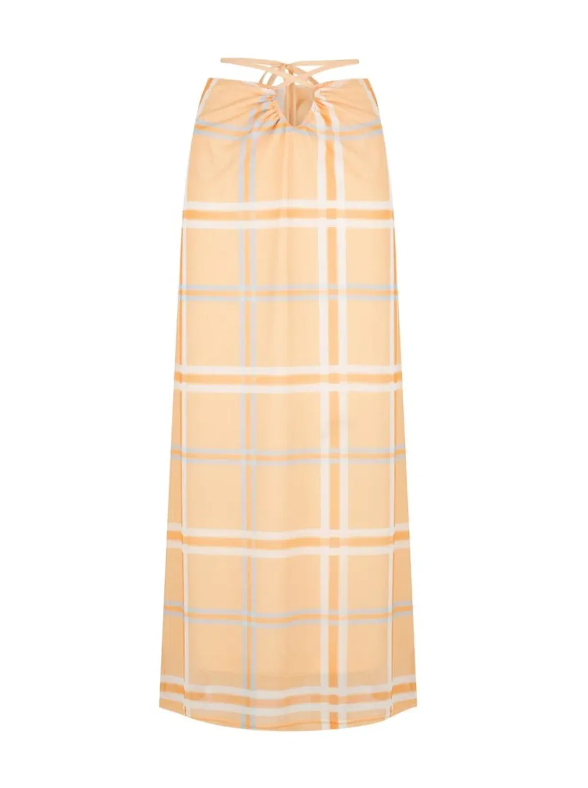 Hansen & Gretel Dalai Top and Saskia Skirt Tangelo Check Orange Size 8 - Image 6