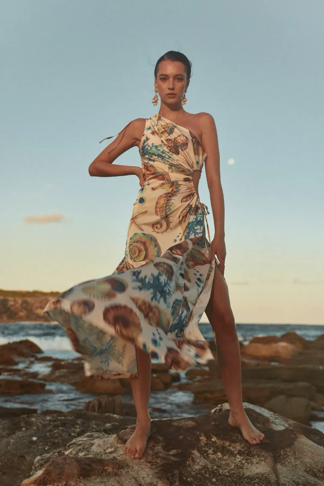 Sonya Moda Nour Maxi Dress Seashell Print Size 8 for rent on The Volte - main image
