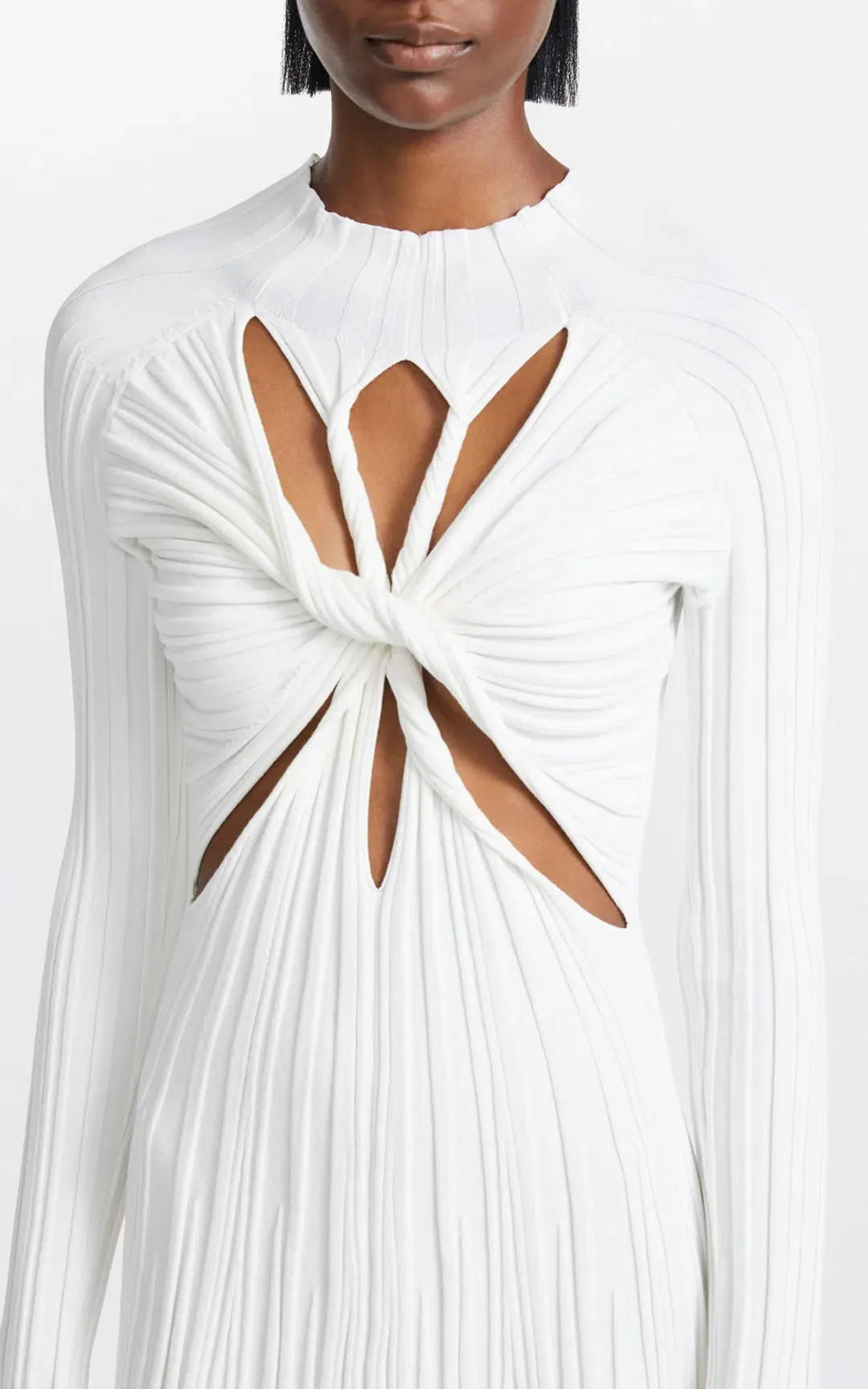 Dion Lee Lung Twist Dress White Size 8 for rent on The Volte - main image
