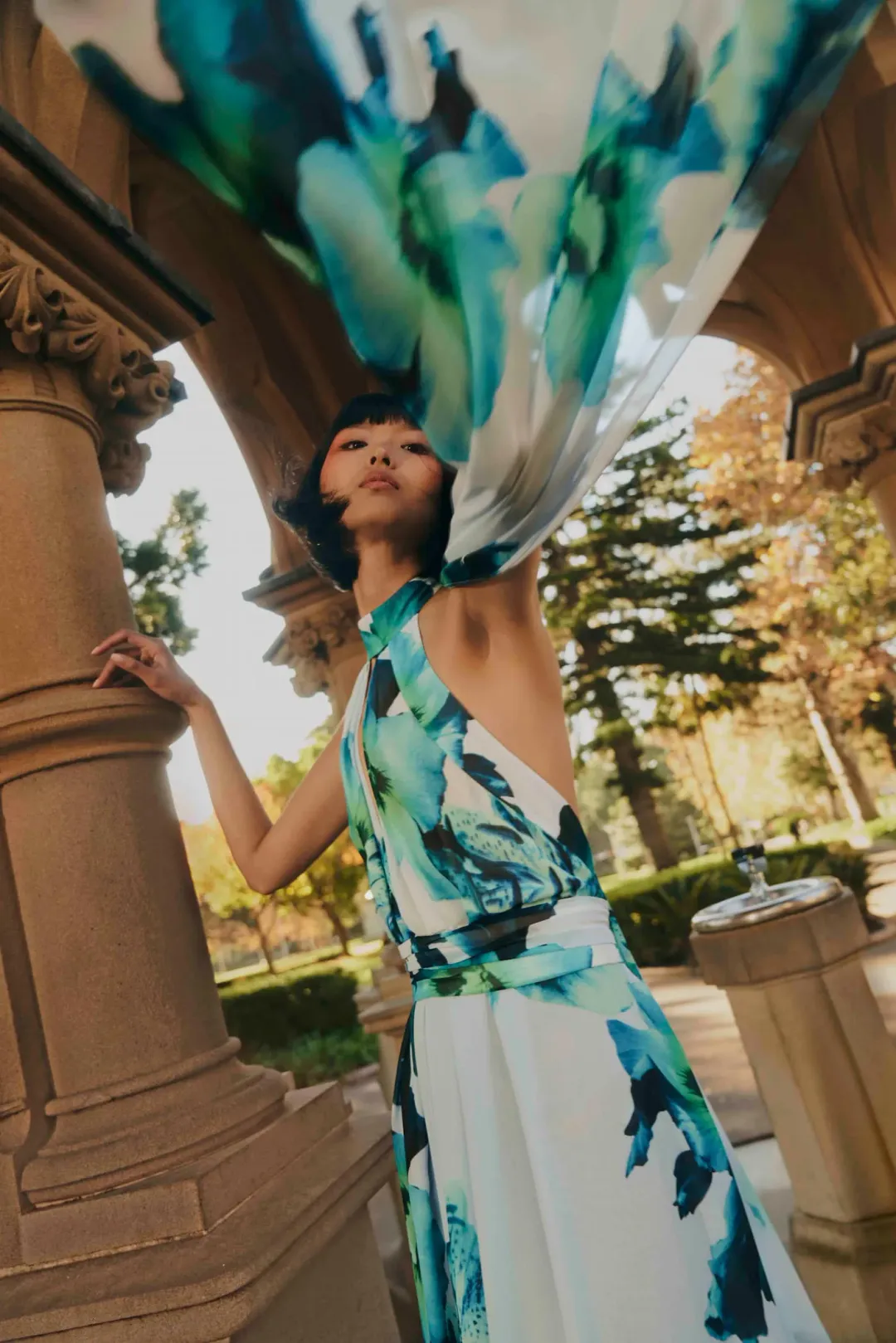 Carla Zampatti Blue Mid Summer Night's Dream Gown Size 8 for rent on The Volte - main image