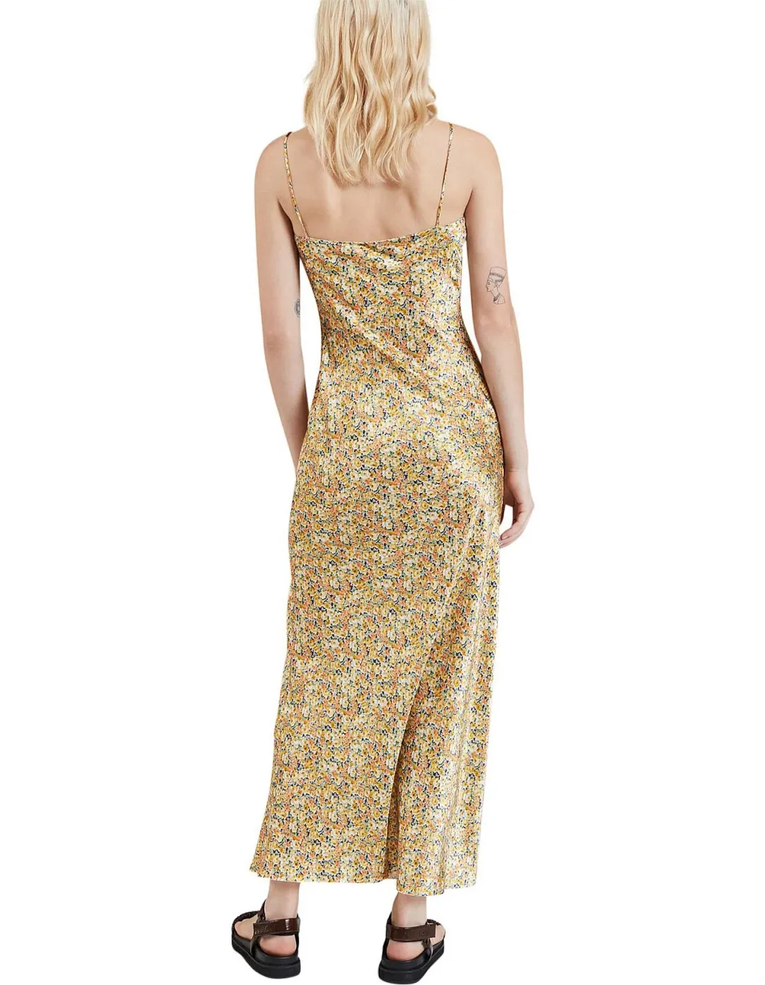 Bec & Bridge Golden Fields Maxi Dress Gold Size 12  for rent on The Volte - main image