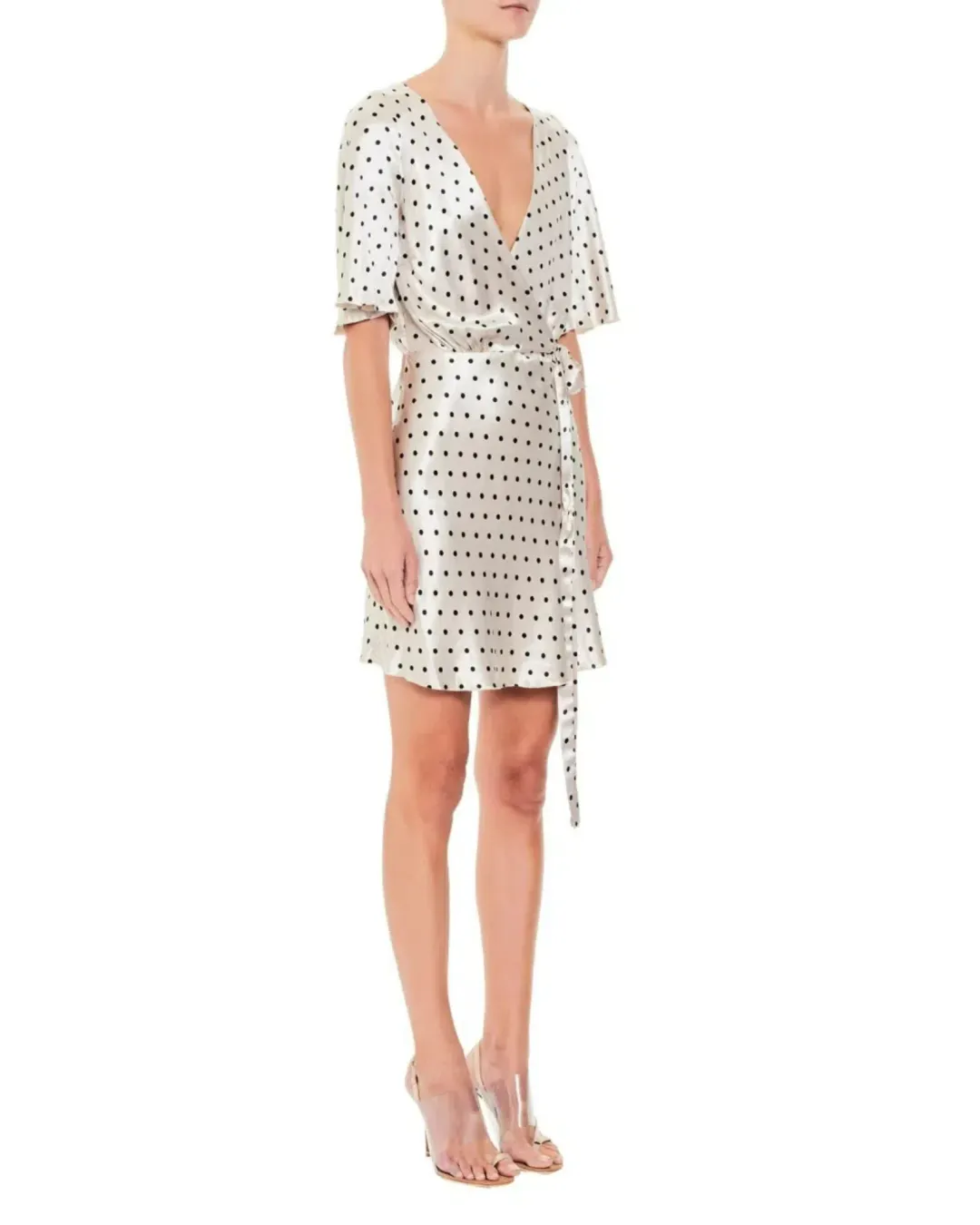 Bec & Bridge Bon Appetit Wrap Mini Dress Print Size AU 10  for rent on The Volte - main image