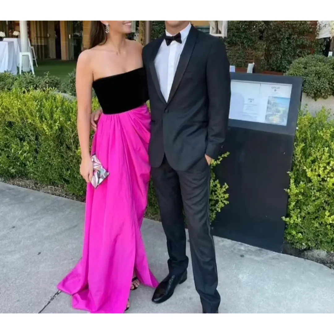 Alex Perry Jude Strapless Draped Taffeta Gown Pink Size 6 for rent on The Volte - main image