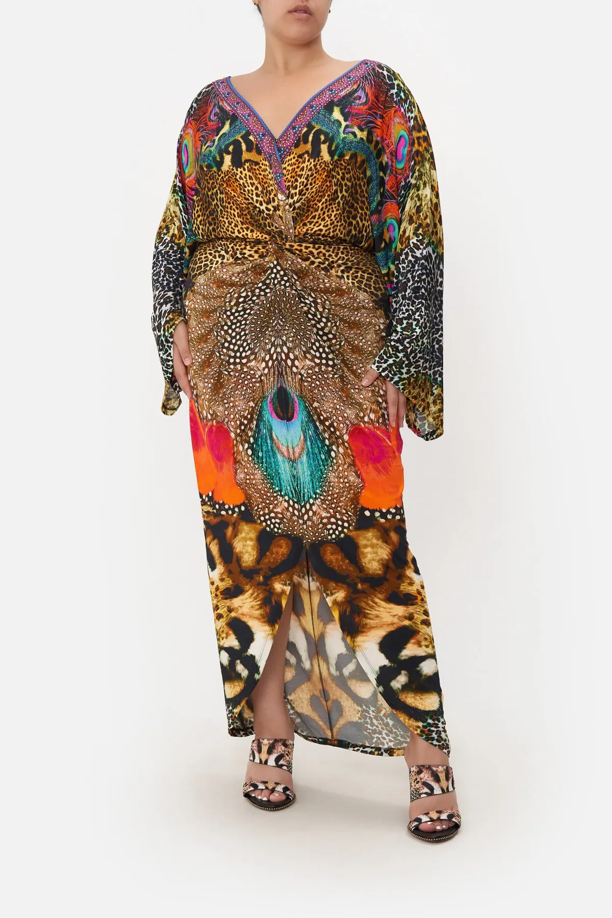 Camilla Xanadu Rising Long Split Front Twist Dress Print XXXL - Image 3